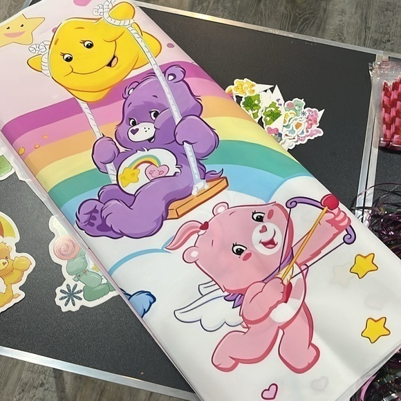 Care Bear Backdrop Bear Birthday‎ backgroud Backdrop Decorations Supplies - Picture 6 of 9